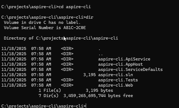 Create a new Aspire solution
