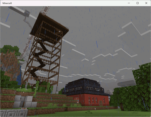 Lookout tower and barn