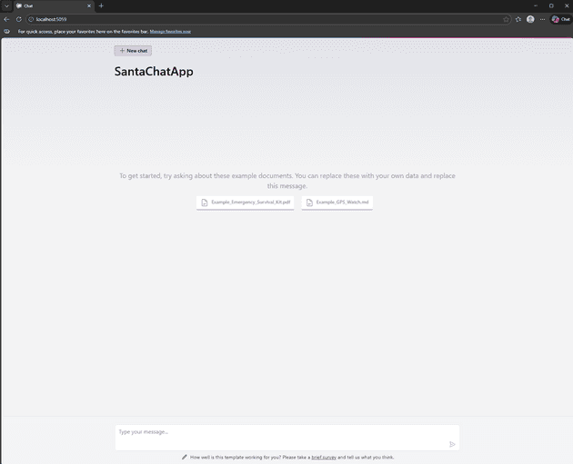 Santa's AI Chat Application Interface